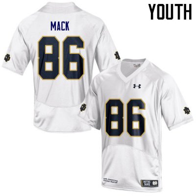 Notre Dame Fighting Irish Youth Alize Mack #86 White Under Armour Authentic Stitched College NCAA Football Jersey PHX6099RS